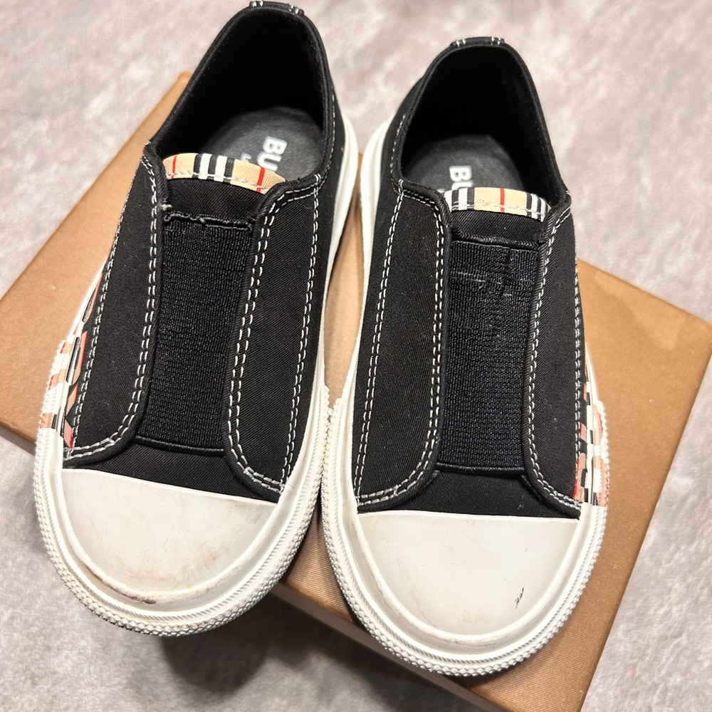 Burberry Toddler Black Slip-On Shoes